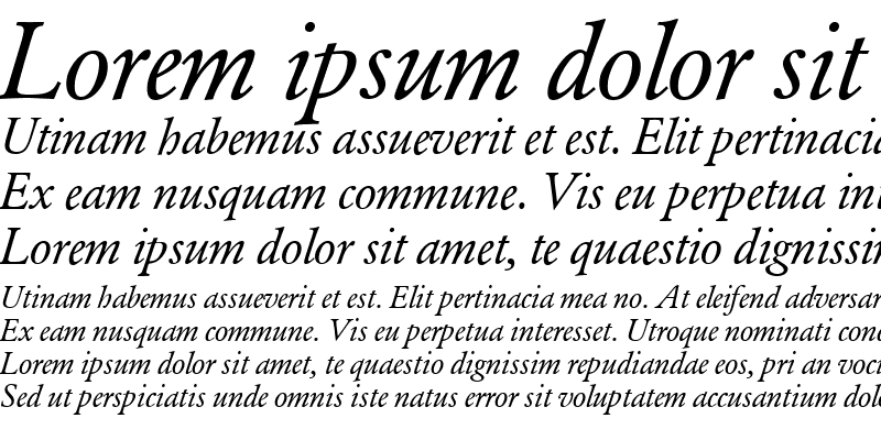 Sample of ClassicGarfeld Italic