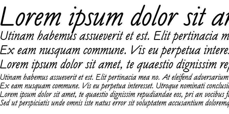 Sample of Claude Sans Italic LET