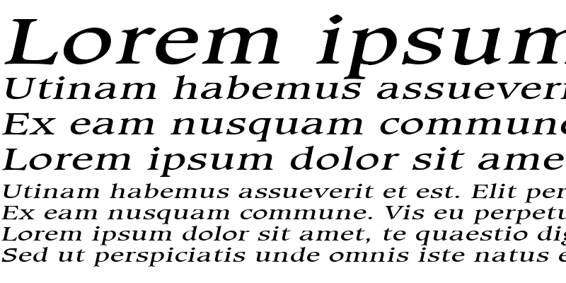 Sample of Clayton Extended Italic