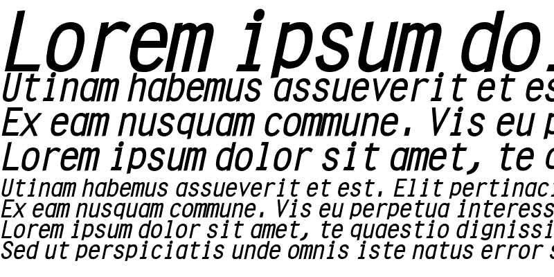 Sample of Clean Bold Italic