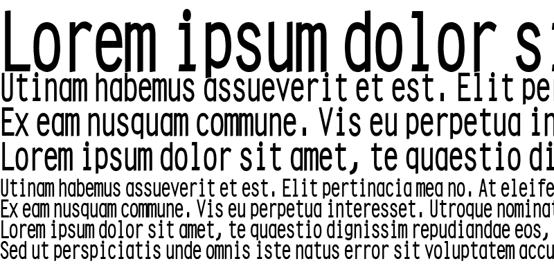 Sample of Clean Condensed Bold