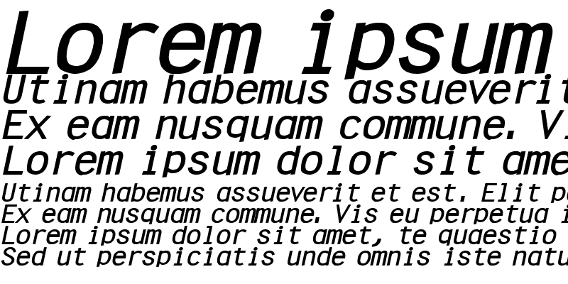 Sample of Clean-Extended Bold Italic
