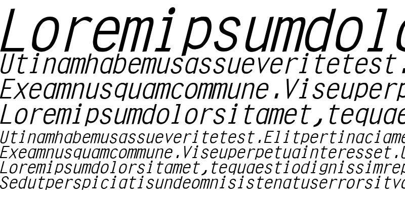 Sample of Clean Italic