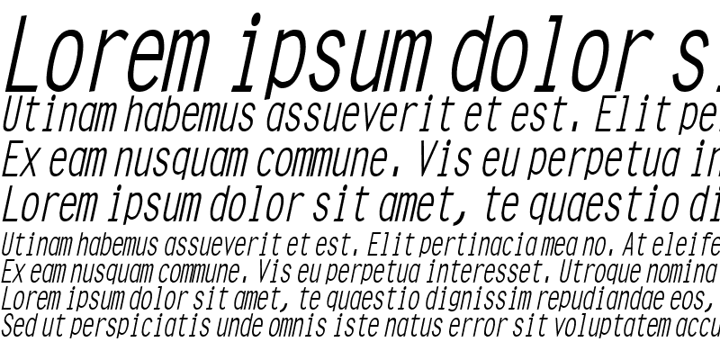 Sample of CleanCondensed Italic