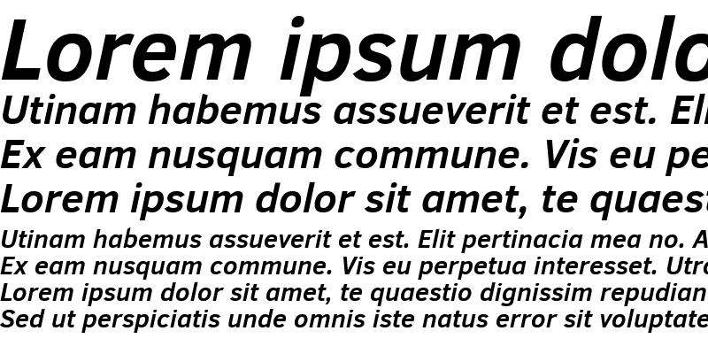 Sample of Clear Sans Bold Italic