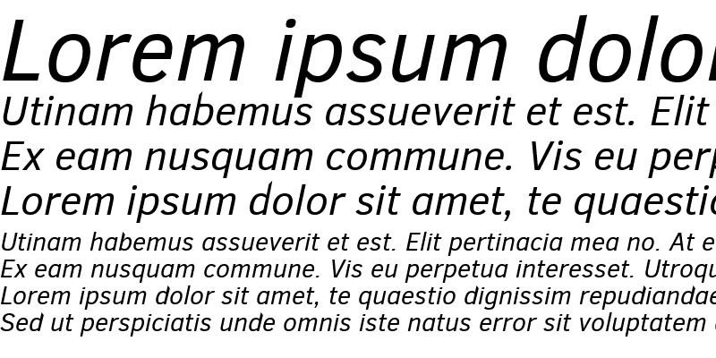 Sample of Clear Sans Italic