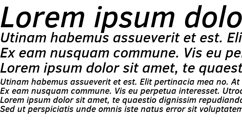 Sample of Clear Sans Medium Italic