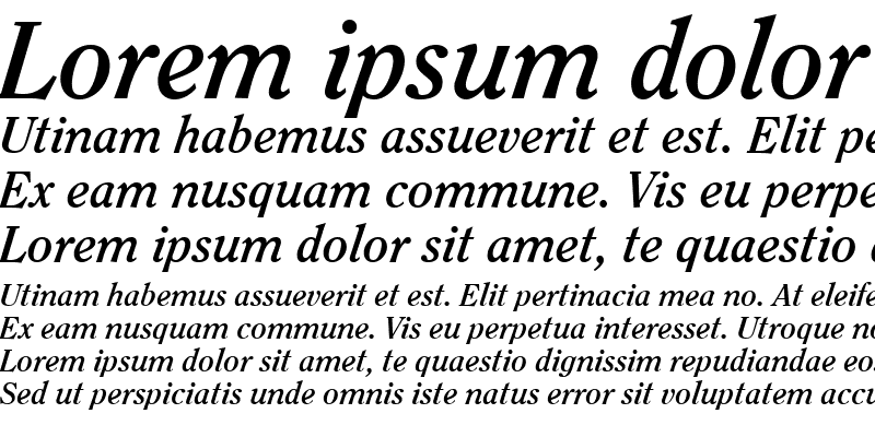 Sample of Clearface LT Bold Italic