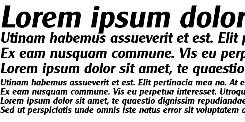 Sample of ClearfaceGothic Bold Italic