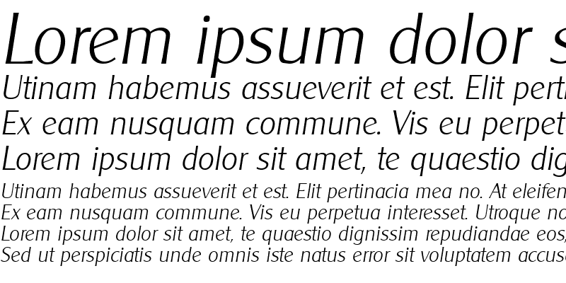 Sample of ClearfaceGothicLH Italic