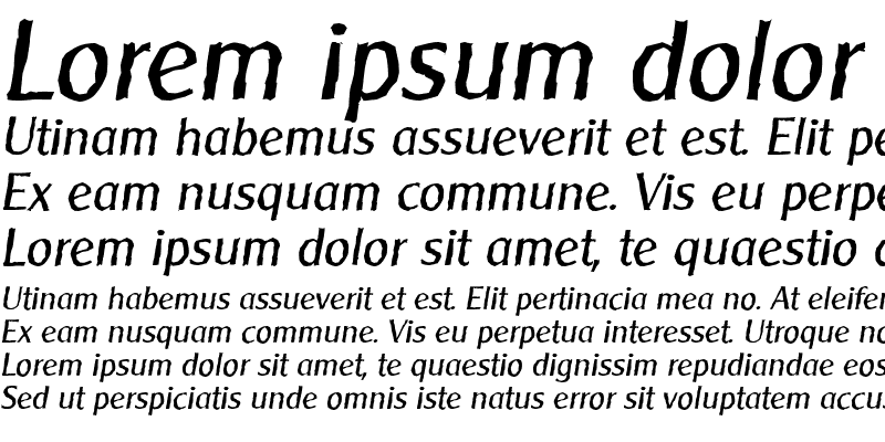 Sample of ClearGothicAntique Italic