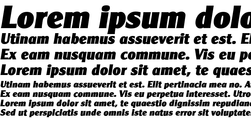 Sample of ClearGothicSerial HeavyItalic