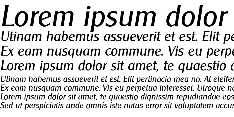 Sample of ClearGothicSerial Italic