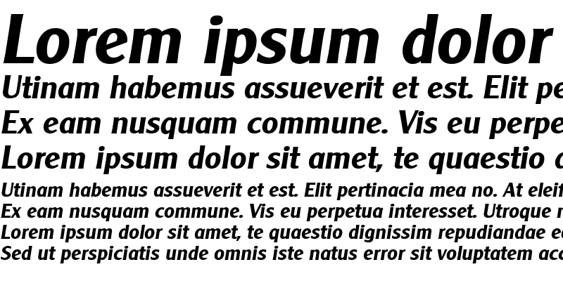 Sample of Clearly Gothic Bold Italic