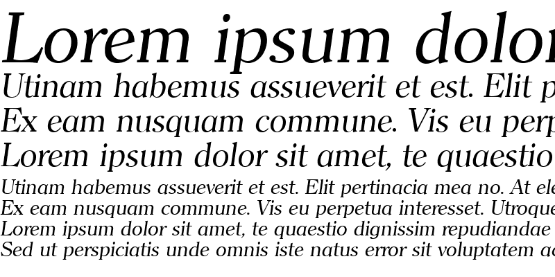 Sample of Clearserif Italic
