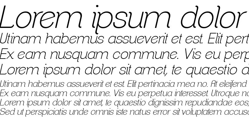 Sample of ClementePDad ExtraLightItalic