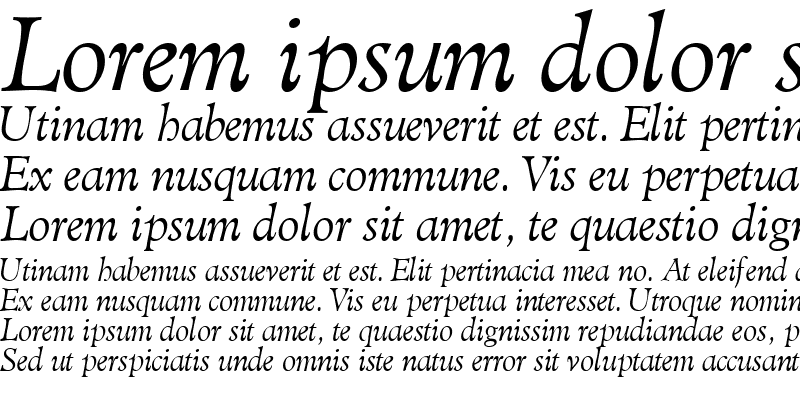 Sample of ClericLightSSK Italic