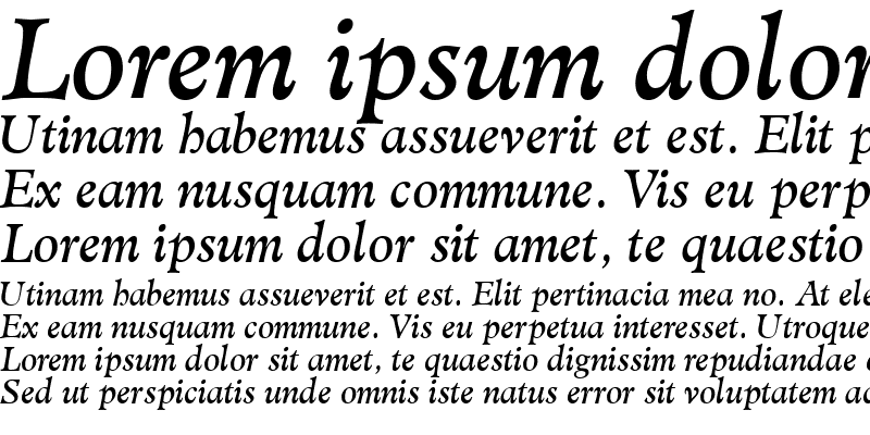 Sample of ClericSSK Italic