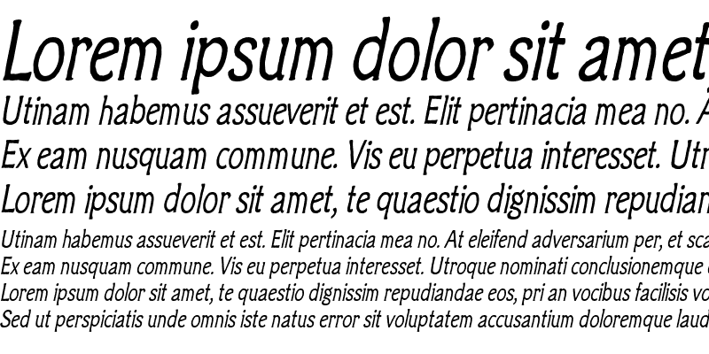Sample of Clichee Italic