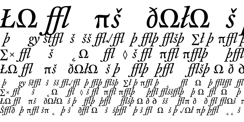 Sample of CliffordNine Expert Italic