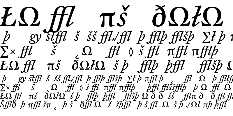 Sample of CliffordSix Expert Italic