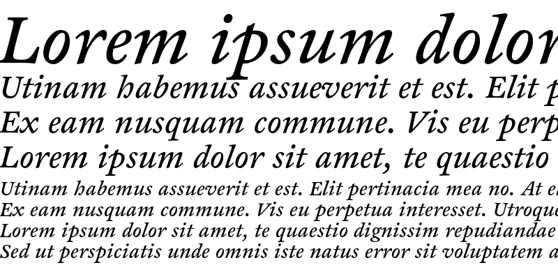 Sample of CliffordSix Italic