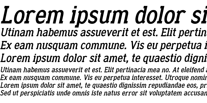 Sample of Clique Serif Bold Oblique