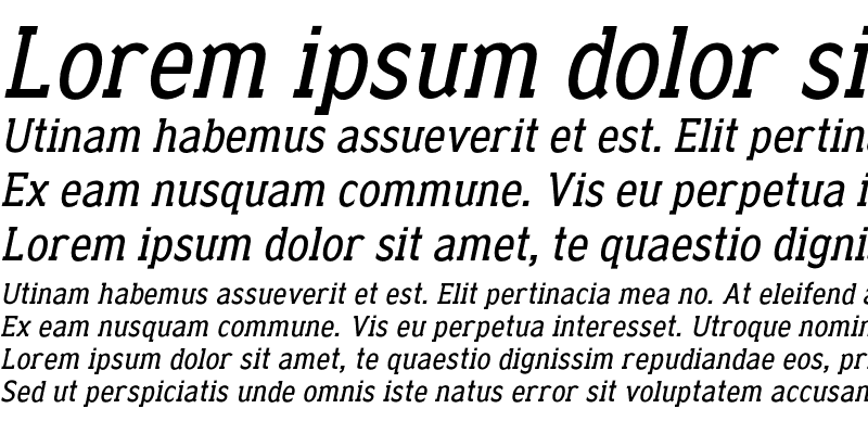 Sample of Clique Serif Oblique