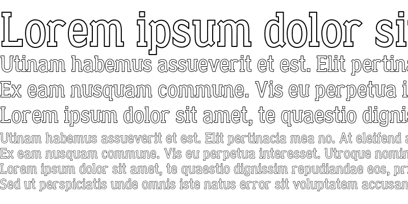 Sample of Clique-SerifOutline Bold