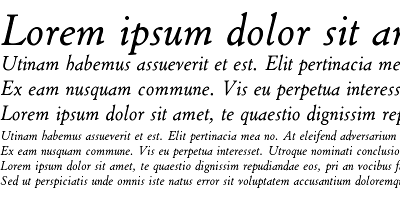 Sample of Cloister CG Italic