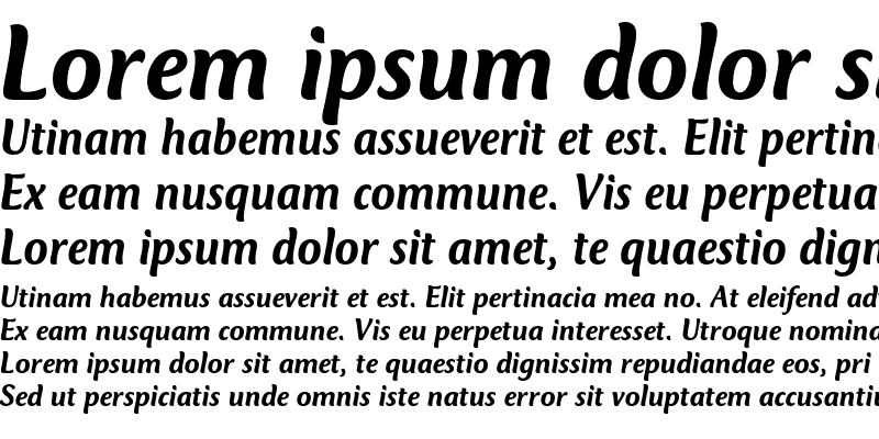 Sample of Club Type Mercurius Medium Italic