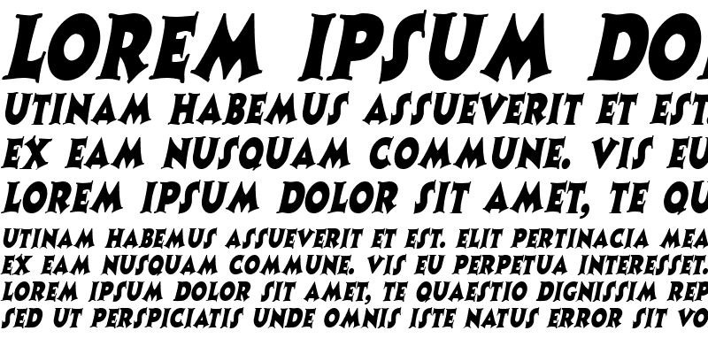 Sample of CoasterNarrow Italic