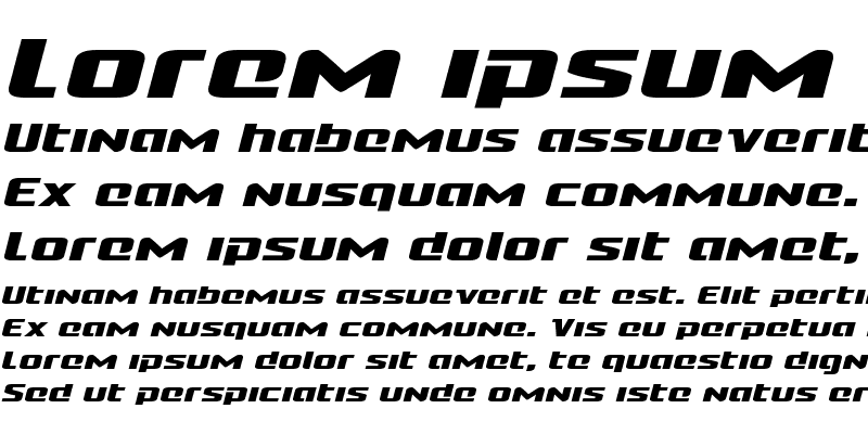 Sample of Cobalt Alien Expanded Italic Expanded Italic
