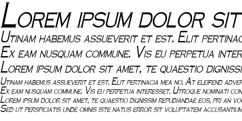 Sample of CobaltThin Italic