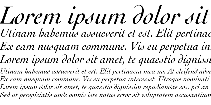 Sample of Cochin Italic