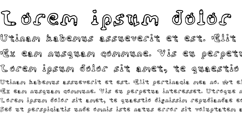 Sample of cockfont