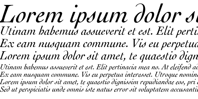 Sample of Cockney Italic