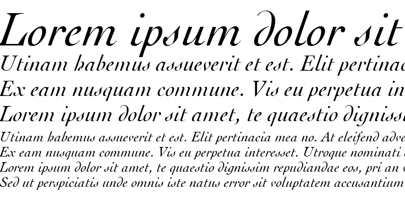 Sample of Cocktail Italic