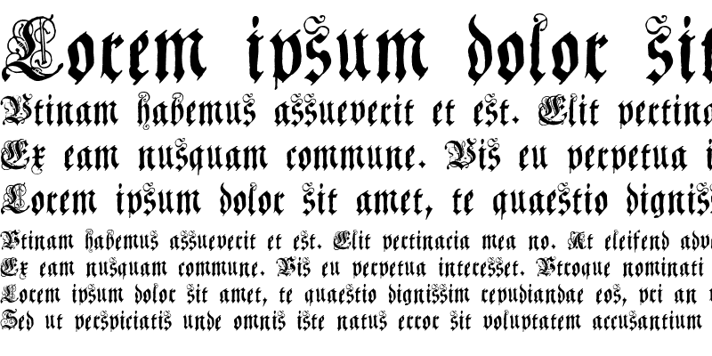 Sample of Coelnische Current Fraktur OsF