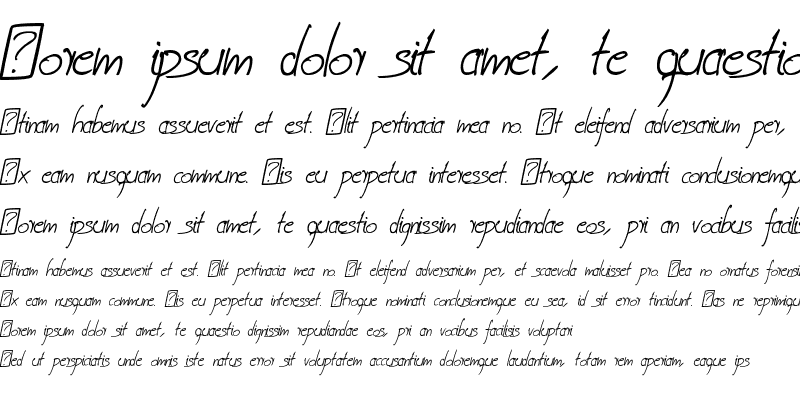 Sample of Coire demo Italic