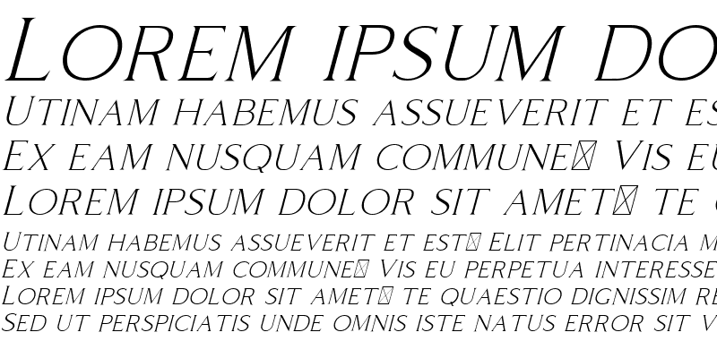 Sample of Coldiac Free Italic