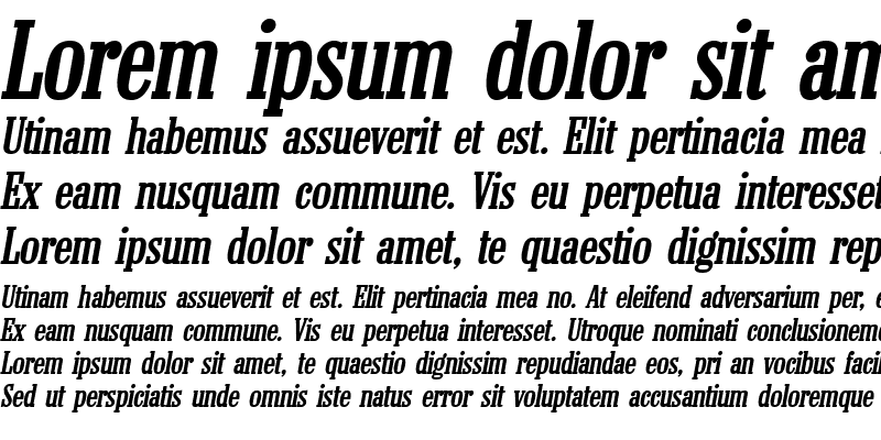 Sample of Colonial SF Bold Italic