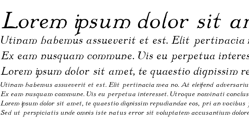 Sample of Colwell Italic