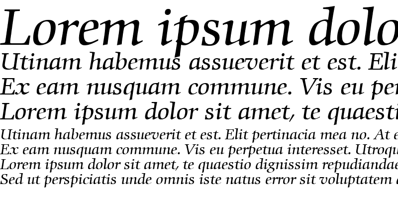 Sample of Comenius Antiqua Italic