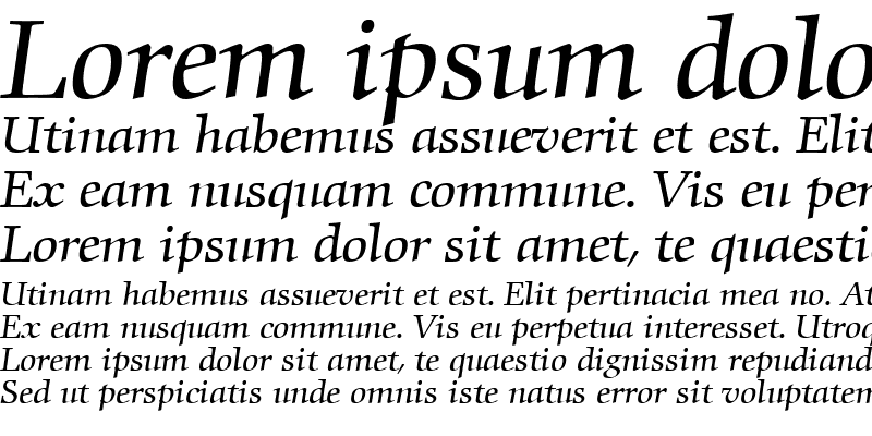 Sample of ComeniusAntiqua RomanItalic
