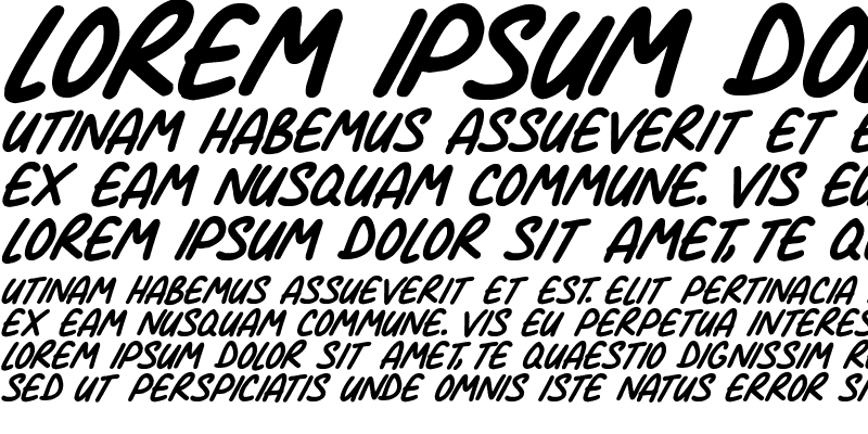 Sample of Comic Marker Deluxe Italic