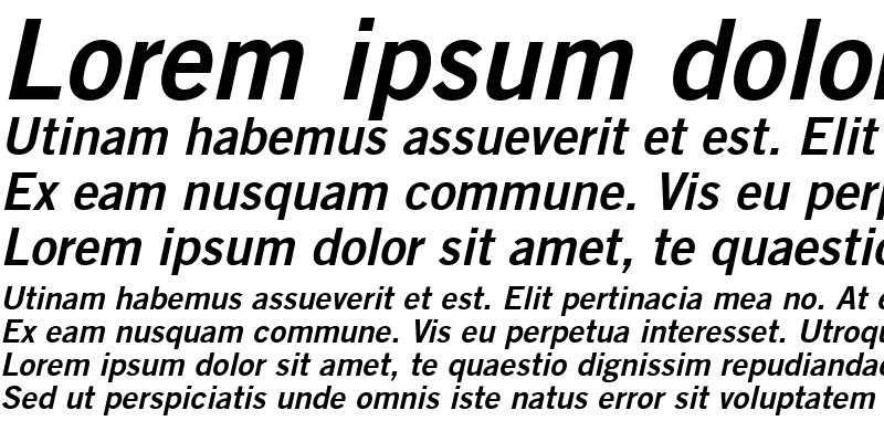 Sample of Commerce SSi Semi Bold Italic