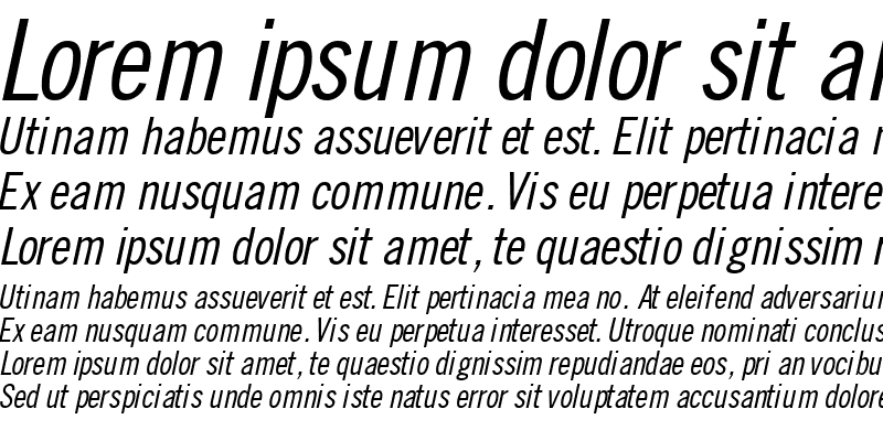 Sample of CommerceCondSSK Italic