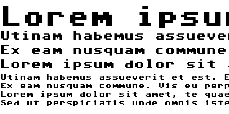 Sample of Commodore 64 Pixeled Regular