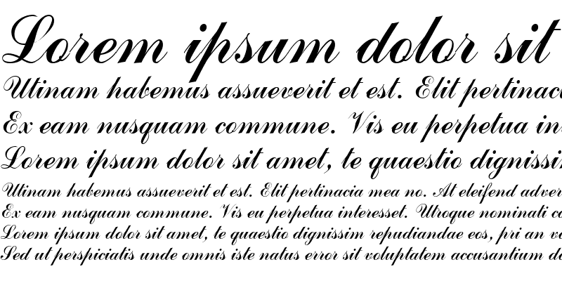 Sample of CommScript Italic